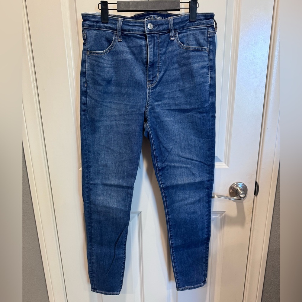 American Eagle Outfitters Dark Blue Skinny Jeans - Picture 1 of 4